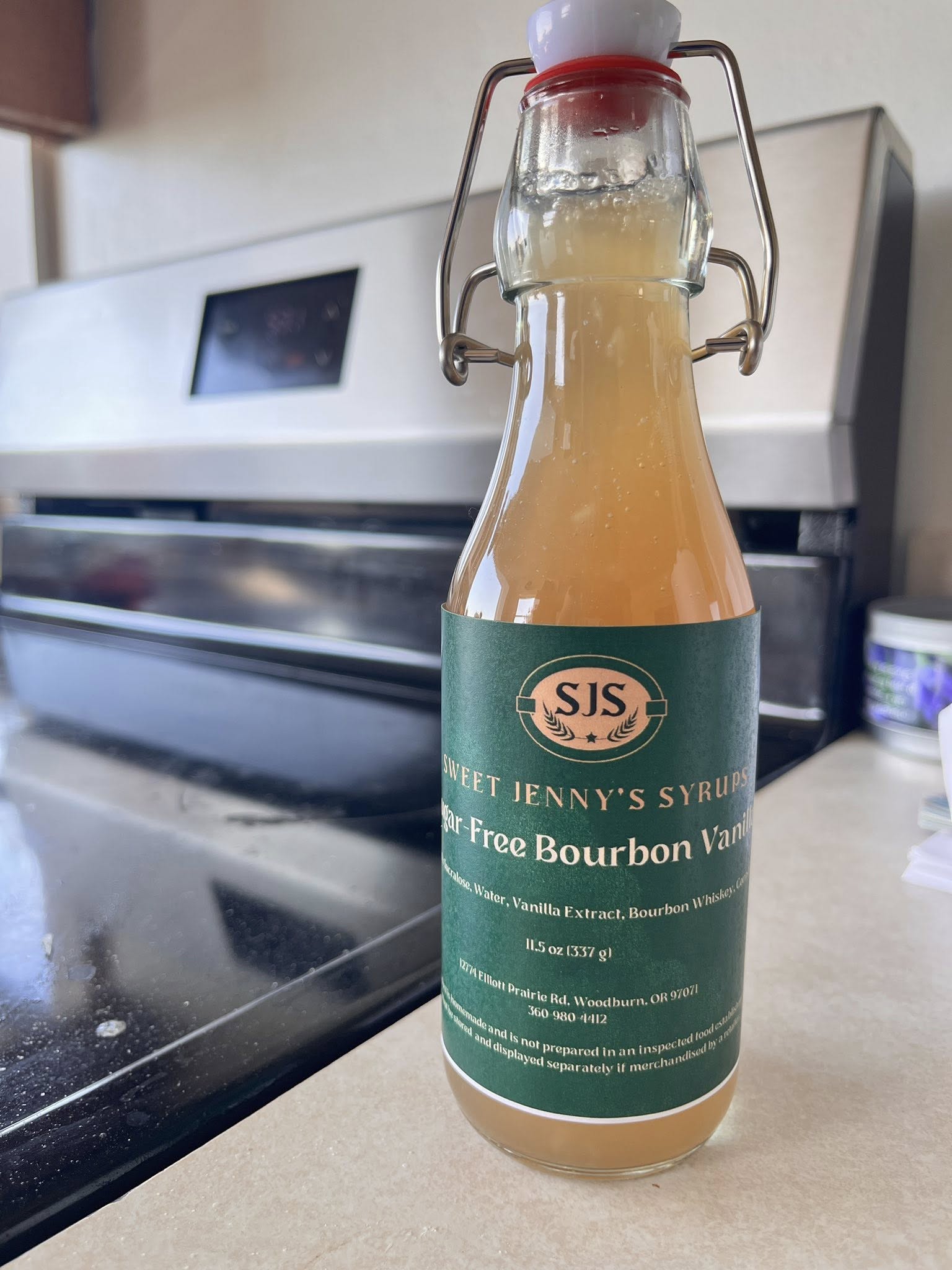 Bourbon Vanilla syrup bottle